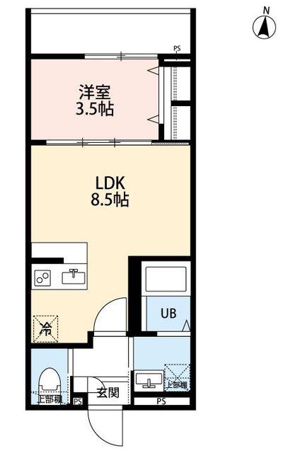 ROBOT HOME 蕨IV(1LDK/2階)の間取り写真