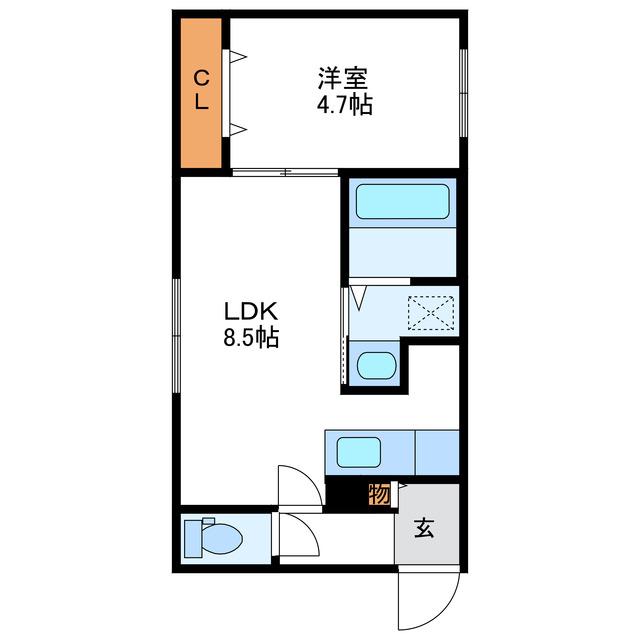CHOUETTE シュエット(1LDK/3階)の間取り写真