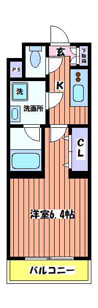 MAXIV東京HN(1K/3階)の間取り写真