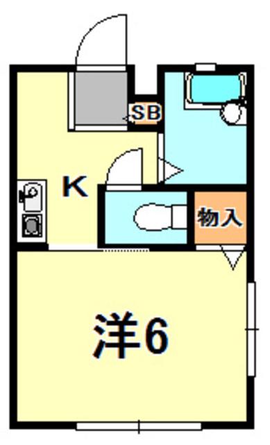 シティライフ須磨浦(1K/2階)の間取り写真