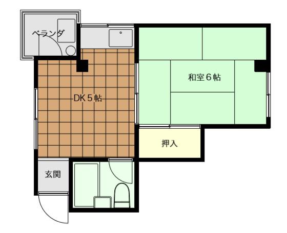 メゾン太田(1DK/3階)の間取り写真
