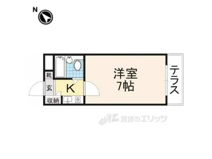 ラベルメイゾン(ワンルーム/1階)の間取り写真