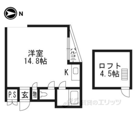 JO-INジェミニビル(1K/5階)の間取り写真