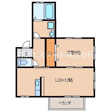 サンビスタ21(1LDK/1階)の間取り写真