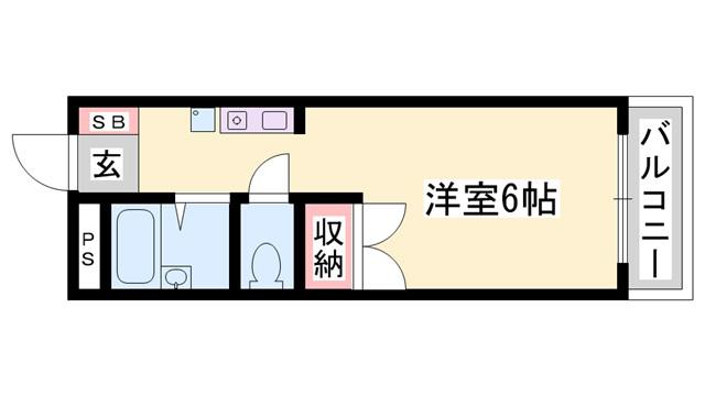 パステルSK(1K/2階)の間取り写真