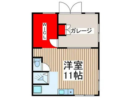 ホームタウン吉川(ワンルーム/1階)の間取り写真