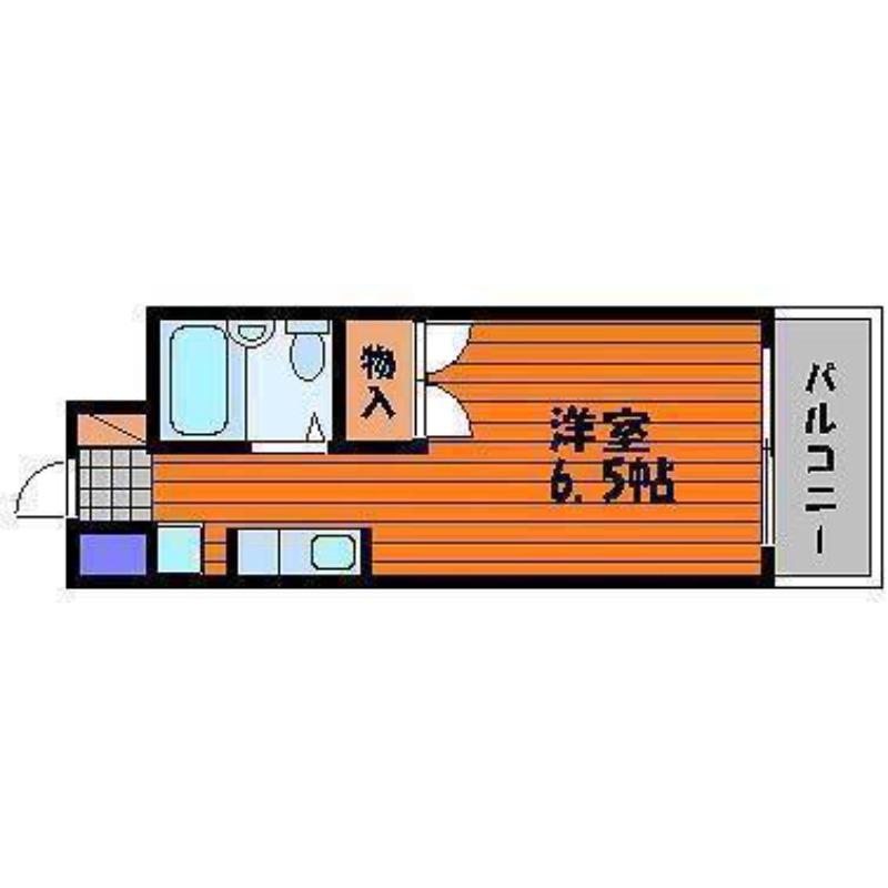 アルカディア倉敷(1K/6階)の間取り写真