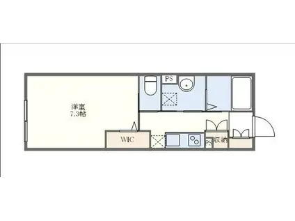 ユアメゾン古町(1K/1階)の間取り写真