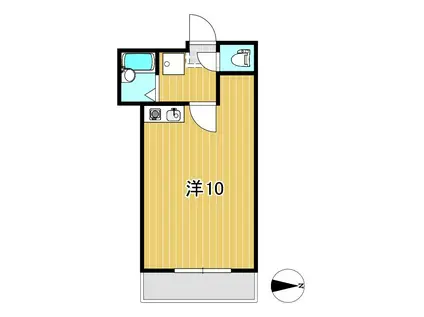 パレロワイヤル(ワンルーム/3階)の間取り写真