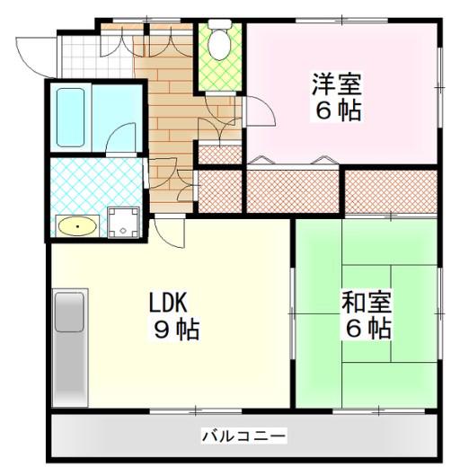 シークレフ(2LDK/1階)の間取り写真
