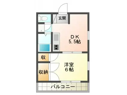 MAYハウス青葉町(1DK/2階)の間取り写真