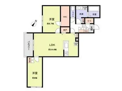 RICOTT URAWA(2LDK/1階)の間取り写真