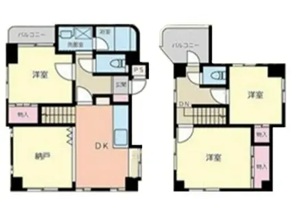 ランジェ碑文谷(3LDK/3階)の間取り写真