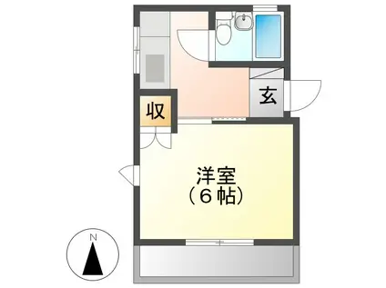 メゾンド・フローラ(1DK/3階)の間取り写真