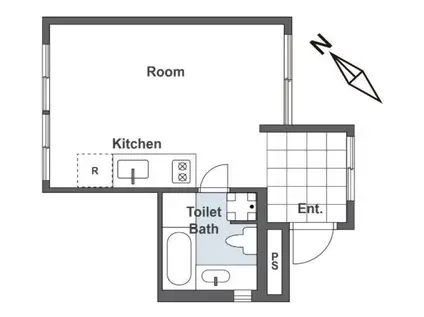 MAISON DU DIX-HUIT(ワンルーム/3階)の間取り写真