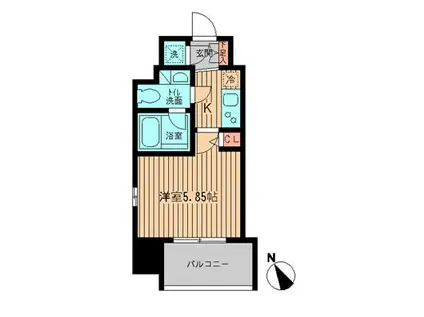 レジディア大森(1K/3階)の間取り写真