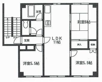 ロイヤルサイト(3LDK/3階)の間取り写真