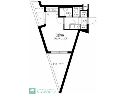 プレール高田馬場(1K/3階)の間取り写真