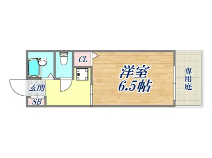 ミユキハイツ(1K/1階)の間取り写真