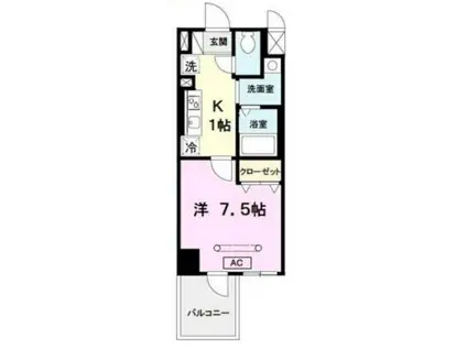 プリマヴェーラコウベ(1K/9階)の間取り写真