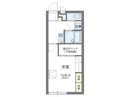 レオパレスフォレストコートII(1K/2階)の間取り写真