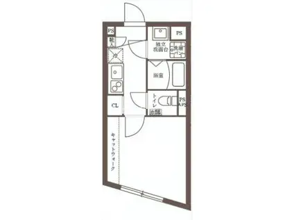 COCOCUBE大泉学園(1K/3階)の間取り写真