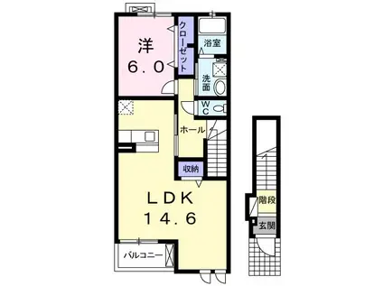 ネオ レジデンスII(1LDK/2階)の間取り写真
