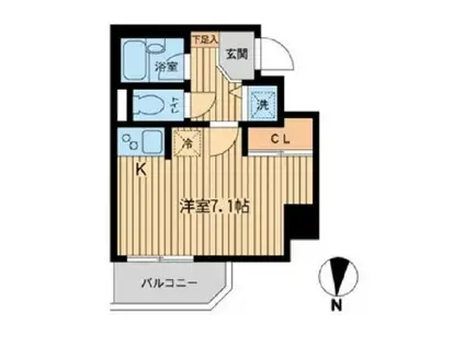 ジョイシティ住吉II(ワンルーム/3階)の間取り写真