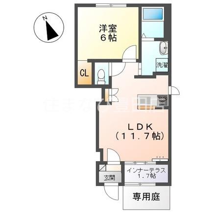 CEREZO(1LDK/1階)の間取り写真