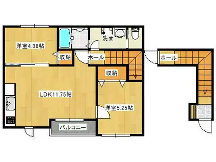 CAMMINOV(2LDK/2階)の間取り写真