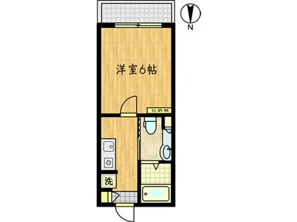 RESIDENCEメルヴェイユ(1K/1階)の間取り写真
