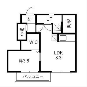SOLEADO(1LDK/1階)の間取り写真