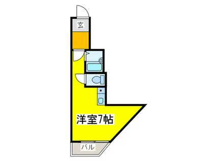 住之江1番館(ワンルーム/3階)の間取り写真