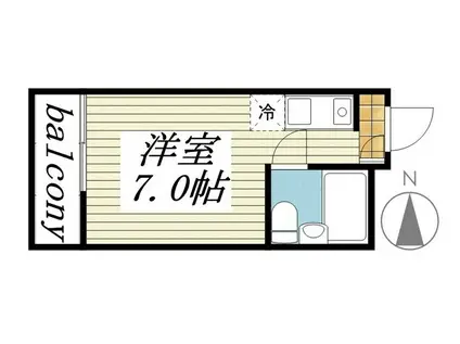 メゾン・ド・マニエール(ワンルーム/3階)の間取り写真