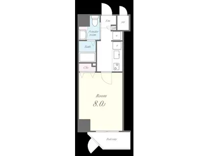 PARK LANE MINAMI(1K/1階)の間取り写真