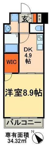 ソレイユ(1DK/3階)の間取り写真