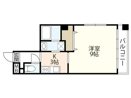 コンシュラ(1K/5階)の間取り写真