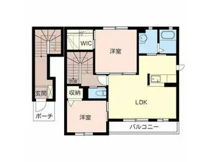 シャーメゾン縁(2LDK/2階)の間取り写真