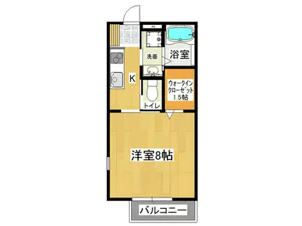 レガーロC(1K/1階)の間取り写真