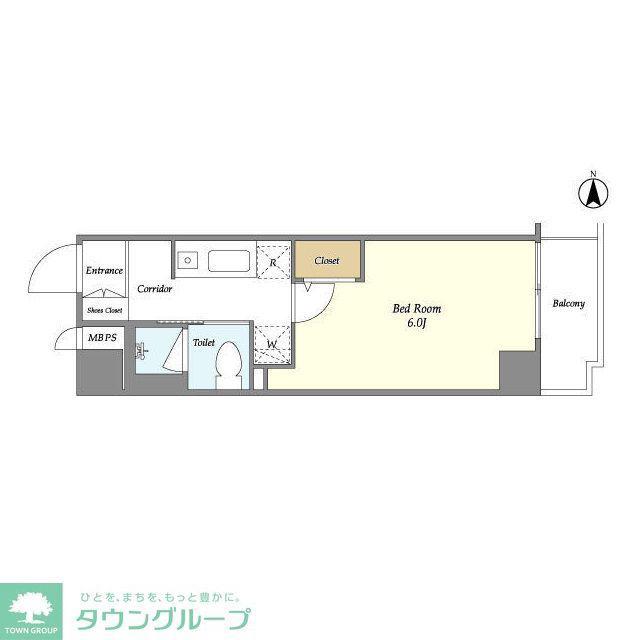 インプルーブ蔵前(1K/3階)の間取り写真
