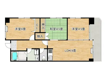 KOKOレジデンス(3LDK/5階)の間取り写真