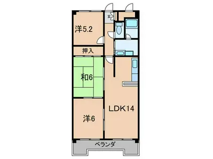 ウエスターレジデンス甲子園口プラウ(3LDK/3階)の間取り写真