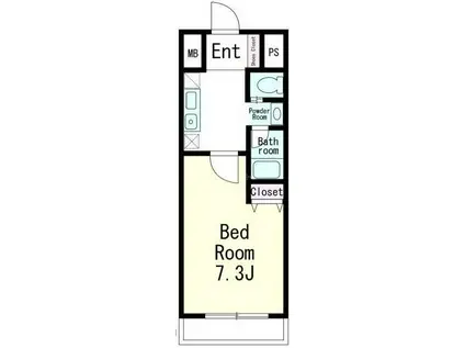 フレア堀江(1K/2階)の間取り写真