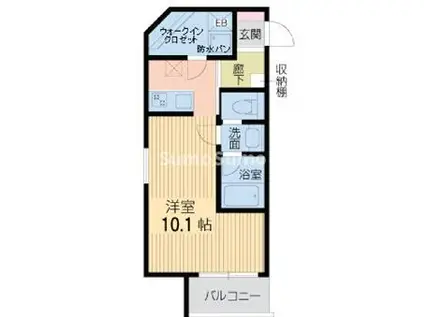 レジデンス本町(ワンルーム/9階)の間取り写真