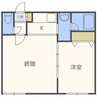 プラタカラN22(1LDK/1階)の間取り写真