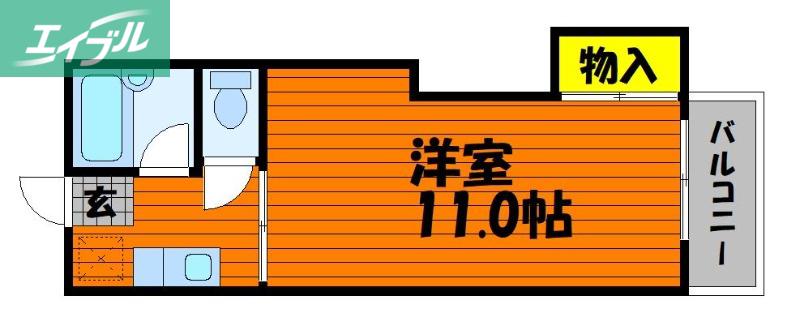 YDS第一ビル(1K/3階)の間取り写真