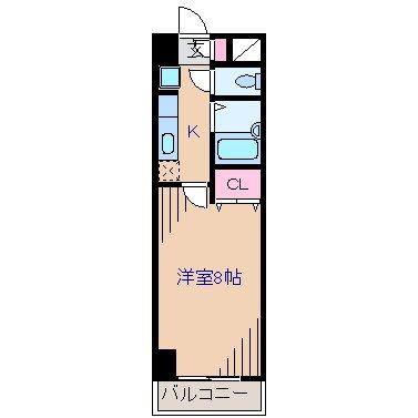 プラザKSN大倉山(1K/3階)の間取り写真