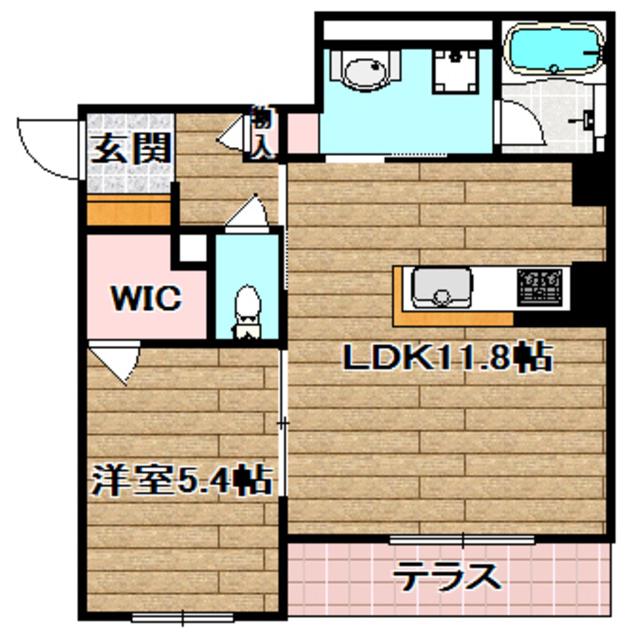シャーメゾンGRAN ARROWS(1LDK/1階)の間取り写真