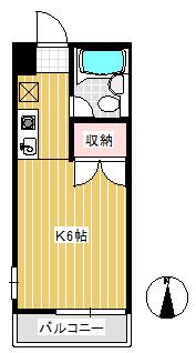 TRIM船橋(ワンルーム/1階)の間取り写真