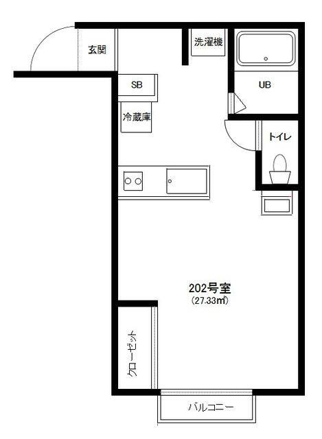 エトランスYOSHIKA(1K/2階)の間取り写真
